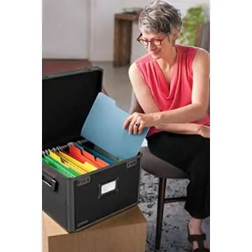 Vaultz Locking File Box - Secure Document Storage Solution