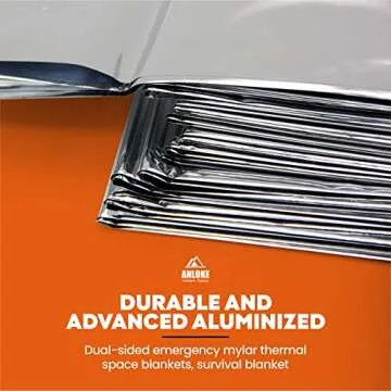 Emergency Blankets Mylar Thermal Blanket,(10 Pack) of Gigantic Space Blanket 82 * 64 in. Survival Blankets Heavy Duty Camping Gear,First Aid