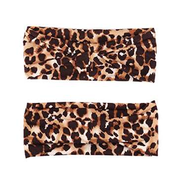 DRESHOW Boho Print Fashion Headbands Yoga Sports Headbands for Women Elastic Non-Slip Headbands Workout Running Hair Bands 6 Pack