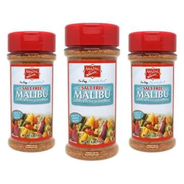 Amazing Taste SALT FREE Malibu Seasoning Shaker Bundle - Flavorful Garlic & Onion Blend