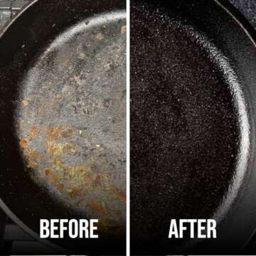 CM SCRUBBER Knapp Made Original 4" Cast Iron Scrubber- Chainmail Scrubber for Cast Iron Pans, Hard Anodized Cookware and Other Pots. Stainless Steel Cast Iron Cleaner.