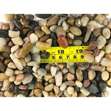 Polished Mixed Color Stones Decorative Pebbles for Gardens