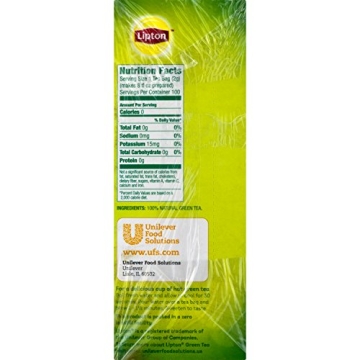 Lipton Green Tea Natural 100 Count for Refreshing Drinks