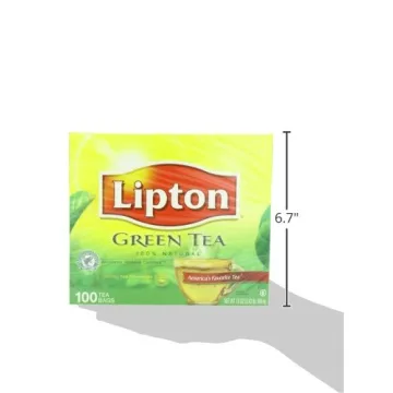 Lipton Green Tea Natural 100 Count for Refreshing Drinks