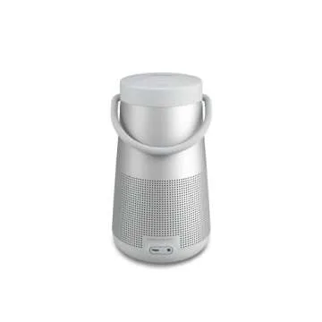 Bose SoundLink Revolve+ (Series II) Bluetooth Speaker, Portable Speaker with Microphone, Wireless and Water Resistant with 360 Degree Sound, Long Lasting Battery and Handle, Silver