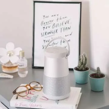 Bose SoundLink Revolve+ (Series II) Bluetooth Speaker, Portable Speaker with Microphone, Wireless and Water Resistant with 360 Degree Sound, Long Lasting Battery and Handle, Silver
