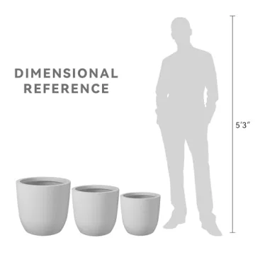 Kante Round Concrete Planters Set of 3 for Modern Decor