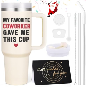 LiqCool Coworker Christmas Gifts for Women – Funny 40 Oz Tumbler for Coworkers
