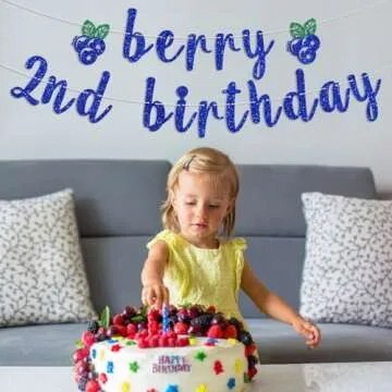 Berry 2nd Birthday Banner for Boy and Girl Celebrations
