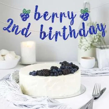 Berry 2nd Birthday Banner for Boy and Girl Celebrations