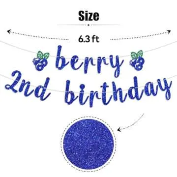 Berry 2nd Birthday Banner for Boy and Girl Celebrations