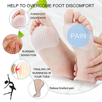 Metatarsal Pads for Pain Relief - 12 Pack Gel Cushions