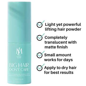 Leyla Milani Hair Volume Powder - Big Hair Don't Care Texturizing and Volumizing Powder for Hair, Sexy Big Hair Thickening Volumizer Increases Thickness and Root Lift, Lightweight for All Hair Types