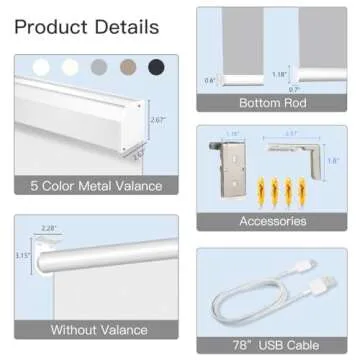 Tokblind Motorized Roller Shades, Smart Blackout Blinds