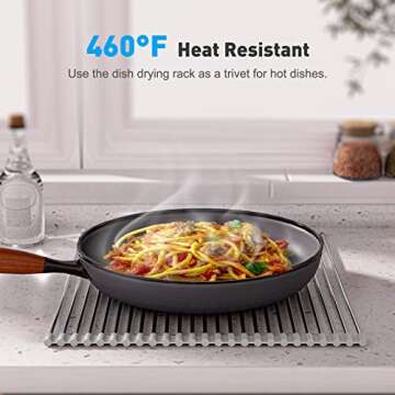 EMBATHER Roll Up Dish Drying Rack, Multipurpose Kitchen Must-Have