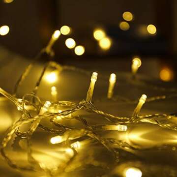 Twinkle Star 100 LED String Light for Wedding Party Bedroom,33 ft for Plug in String Lights 8 Modes ...