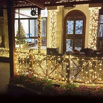 Twinkle Star 100 LED String Light for Wedding Party Bedroom,33 ft for Plug in String Lights 8 Modes Waterproof for Indoor Outdoor (*Warm White, 33 ft)