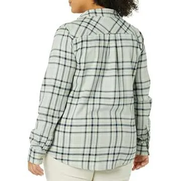 Women's Classic-Fit Lightweight Plaid Flannel Shirt