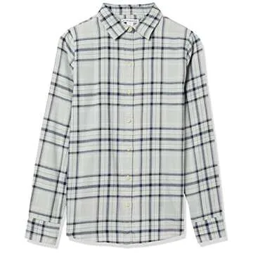 Women's Classic-Fit Lightweight Plaid Flannel Shirt