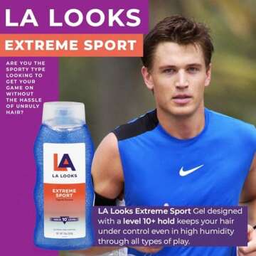 LA Looks Styling Hair Gel - Extreme Sport - 20 Oz - Hold for High Performance Activity