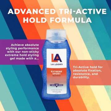 LA Looks Styling Hair Gel - Extreme Sport - 20 Oz - Hold for High Performance Activity
