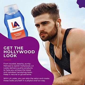 LA Looks Styling Hair Gel - Extreme Sport - 20 Oz - Hold for High Performance Activity