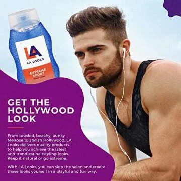 LA Looks Styling Hair Gel - Extreme Sport - 20 Oz - Hold for High Performance Activity
