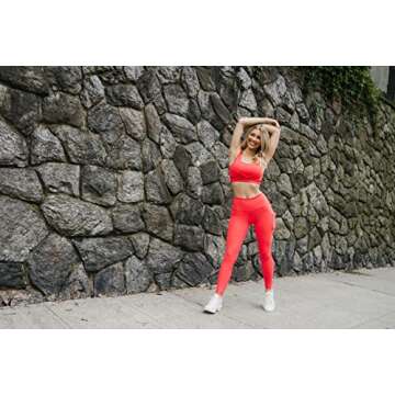 90 Degree By Reflex High Waist Tummy Control Interlink Squat Proof Ankle Length Leggings - Black - Large