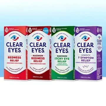 Clear Eyes Redness Eye Relief Eye Drops, Relieves Redness & Calms Irritation, 0.2 Fl Oz