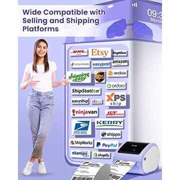 Itari Bluetooth Shipping Label Printer - 4X6 Wireless Fast Printing