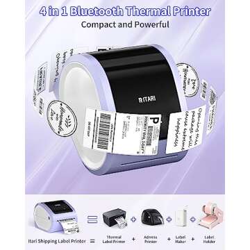 Itari Bluetooth Shipping Label Printer - 4X6 Wireless Fast Printing