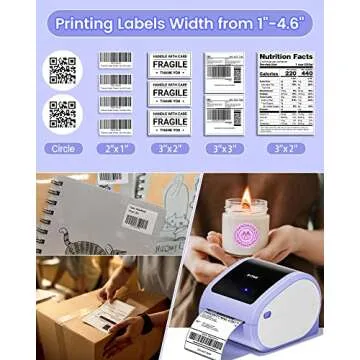 Itari Bluetooth Shipping Label Printer - 4X6 Wireless Fast Printing