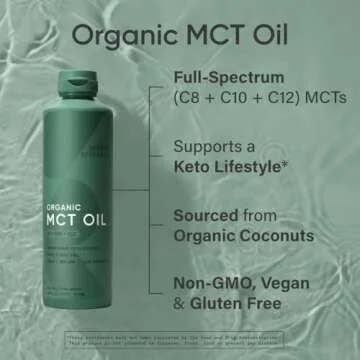 Sports Research Organic MCT Oil for Keto Energy Boost