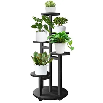 GEEBOBO 5 Tiered Tall Plant Stand for Indoor Gardening