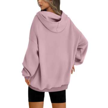 EFAN Womens Oversized Hoodies Sweatshirts Fleece Hooded Pullover Tops Sweaters Casual Comfy Fall Fas...