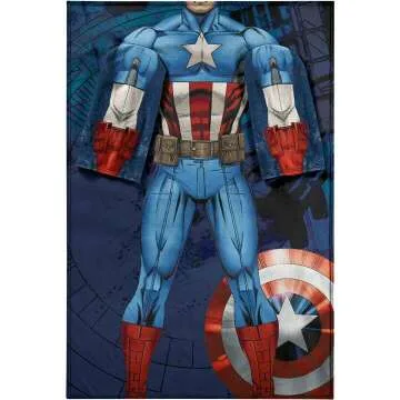 Captain America Comfy Throw Blanket with Sleeves