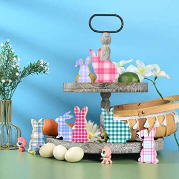 12 Pieces Easter Bunny Cutout Set for DIY Spring Decor