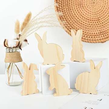 12 Pieces Easter Bunny Cutout Set for DIY Spring Decor