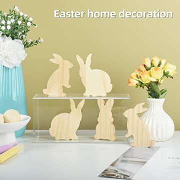 12 Pieces Easter Bunny Cutout Set for DIY Spring Decor