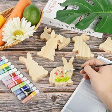 12 Pieces Easter Bunny Cutout Set for DIY Spring Decor