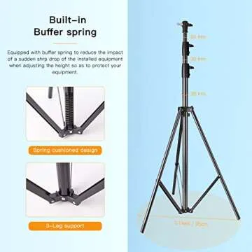 Godox Heavy Duty Aluminum Photography Light Tripod Stand for Studio Photography Lighting, Backgrounds, Monolights, Strobe Flash - 286CM, 112 Inches