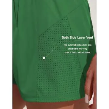 PINSPARK Women's High-Waisted Running Shorts with Pockets