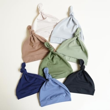 Konssy Soft 8 Pack Newborn Baby Hat Set for Infants