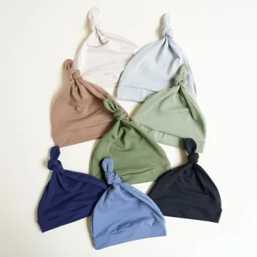 Konssy Soft 8 Pack Newborn Baby Hat Set for Infants