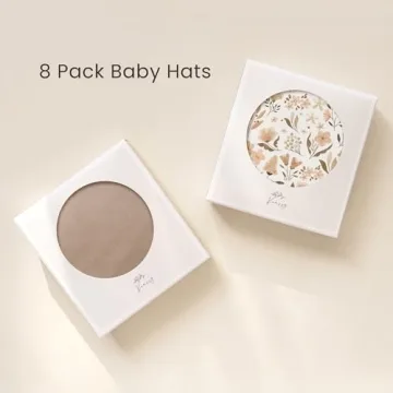 Konssy Soft 8 Pack Newborn Baby Hat Set for Infants