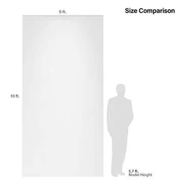 Julius Studio 5 x 10 ft. (W x H) Pure White Backdrop Background Screen, Soft Micro Fiber Density > 200GSM for Professional Photo Video Studio, A+ Grade Synthetic Fabric, Party & Events, JSAG522