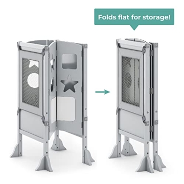 Guidecraft Classic Kitchen Helper for Toddlers - Safe & Foldable