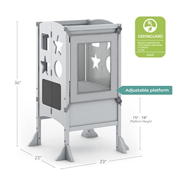 Guidecraft Classic Kitchen Helper for Toddlers - Safe & Foldable