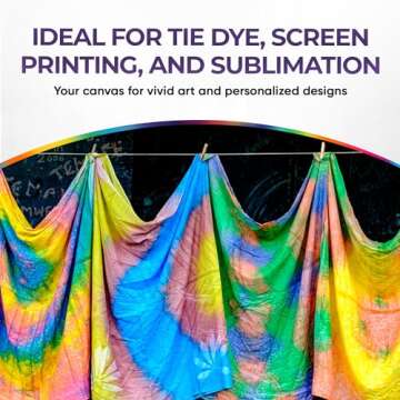 Julie Blue Plain White Tapestry 100% Cotton Blank Tapestry with Loops for DIY and Tie Dye - Perimeter Stitching - Ready to Use - Hand Made in the USA (58x90, White)