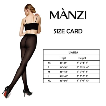MANZI Run Resistant Control Top Panty Hose for Women